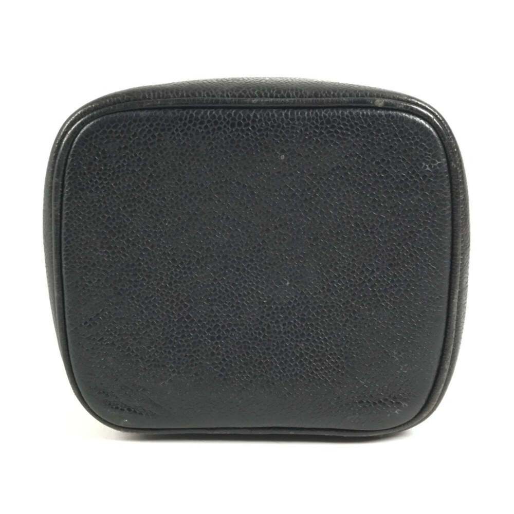CHANEL Black Caviar Leather Logo Vanity Bag - Picture 5 of 16